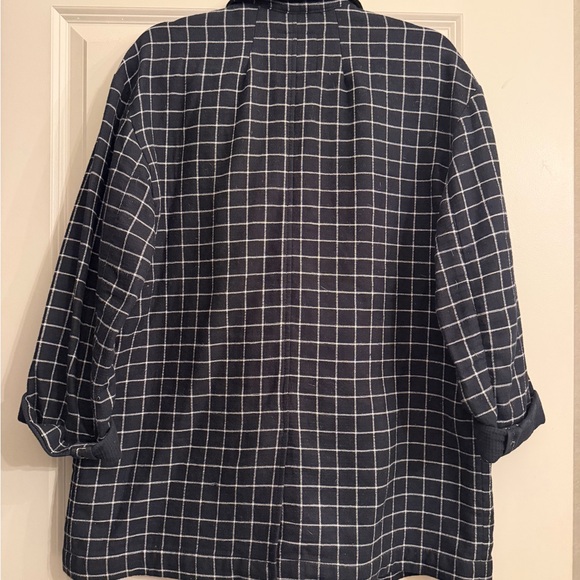 Madewell Black and White Plaid Blazer - Picture 2 of 2